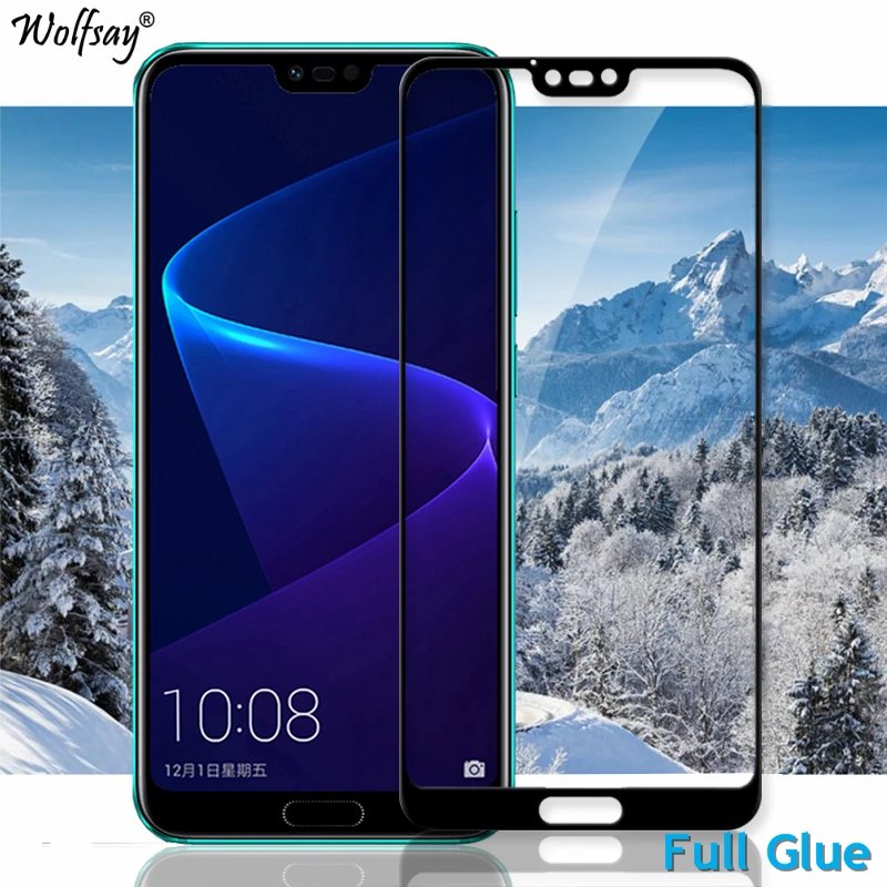 1 шт полная клеевая Защита экрана для huawei P20 Lite, закаленное стекло, полное покрытие для huawei P20 Lite ANE-LX1 9H 2.5D Премиум-пленка