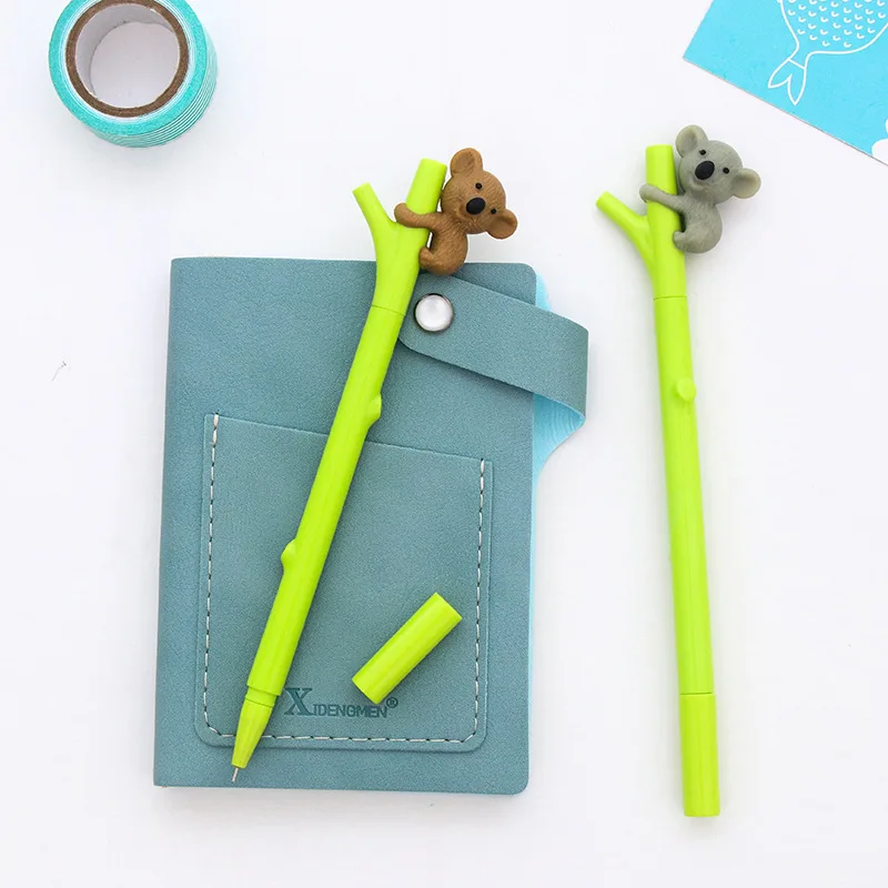 1 шт. новый милый корейский мультфильм коала пластик зеленый 0 5 мм гелевая ручка