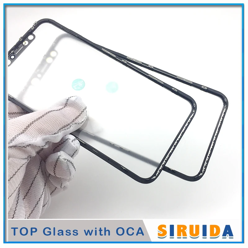 10 шт. лучшее 3 в 1 стекло + рамка OCA клей для iPhone XR 11 ЖК-экран передняя внешняя крышка