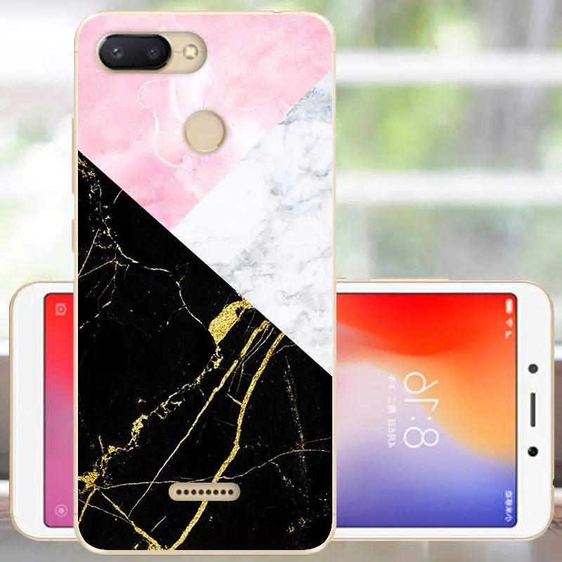 SSS Протектор Xiaomi Redmi 6 Чехол Мягкий силиконовый Redmi 6 бампер Модный чехол Xiomi Redmi 6 Чехол для телефона 5,45 с отверстием для пальца - Цвет: SSS