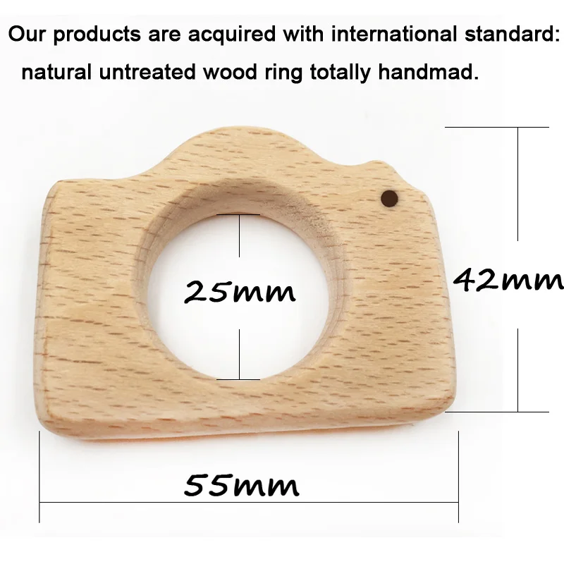 Деревянные бусины в форме животных 4 шт./лот натуральный держатель деревянные для