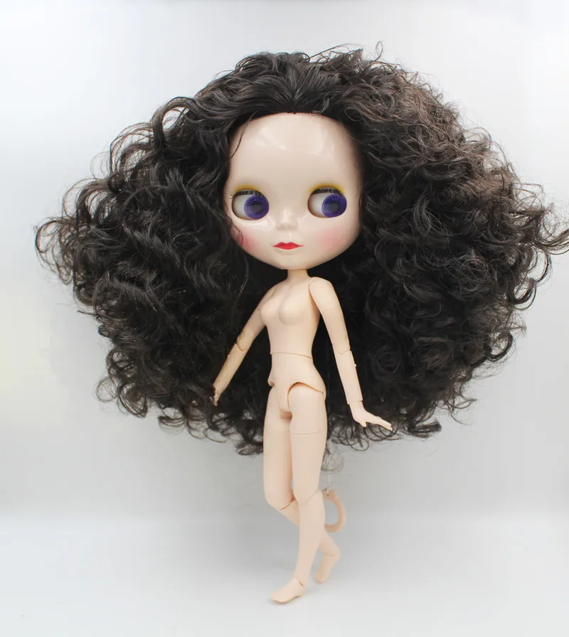 Blygirl, Blyth куклы, черные кудрявые волосы, 19 и 7 суставов новые куклы, нормальная раковина, 1/6 куклы, обнаженные куклы