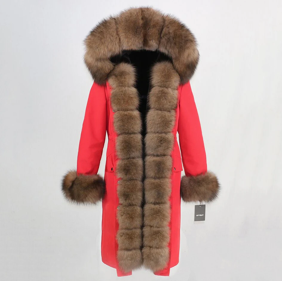 Зимняя куртка женская X-long Parka непромокаемая Верхняя одежда натуральный мех пальто натуральный Лисий Мех капюшон Роскошная Верхняя одежда Съемная бренд