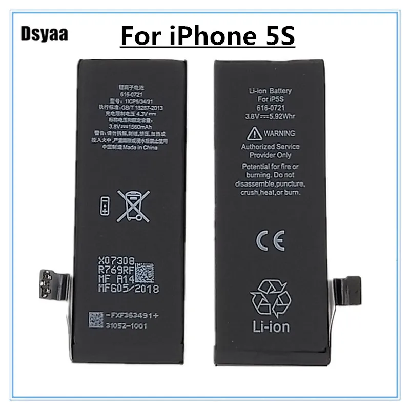 Батарея для IPhone 5S Замена литиевые батареи батарея телефона 1560 mAh бесплатные