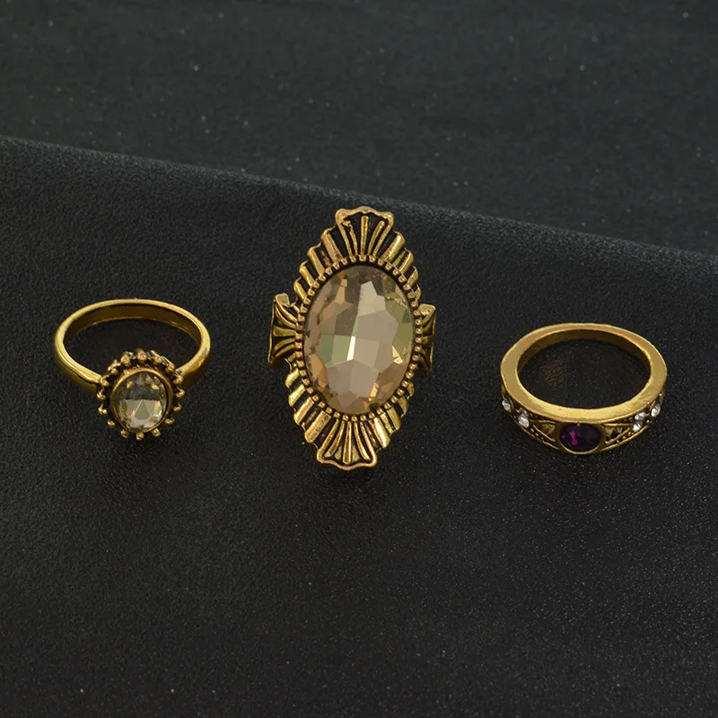 Вечный чудо потрясающий горный хрусталь кольцо набор Коктейльные Вечерние