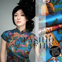 leolin vintage chinese style the network print owl elastic silk satin cheongsam fabric for dress 50cm