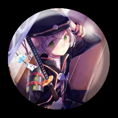ZXFJXR 58 мм Touken Ranbu Online Mikazuki Kogitsunemaru Yamatonokami очень забавная брошь-значок Yasusada на