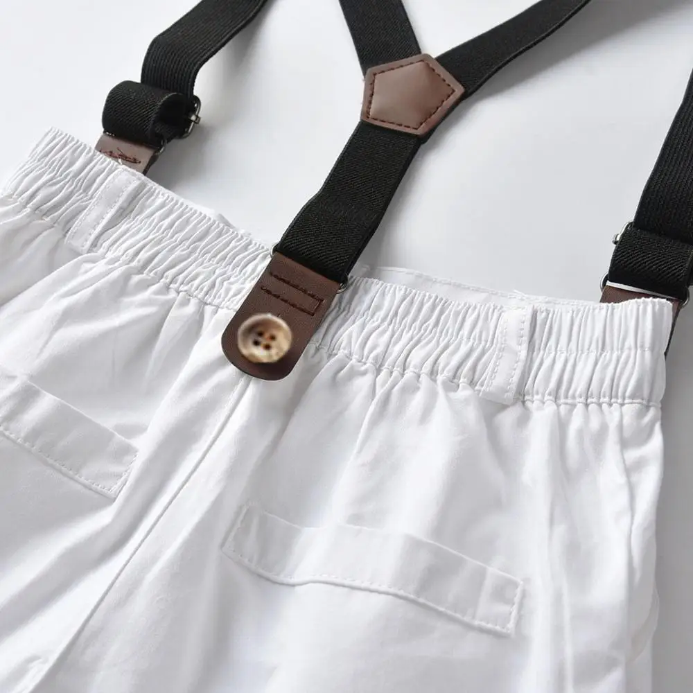

Cotton Baby Boy Gentleman Clothing Set Summer Children Stars Clothes Newborn Baby Kid Toddler Boys Bowtie Suits Suspender Pants