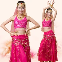 4pcs sets woman egypt performance belly dance costume india tribal gypsy bellydance costumes for women belly dancing costume