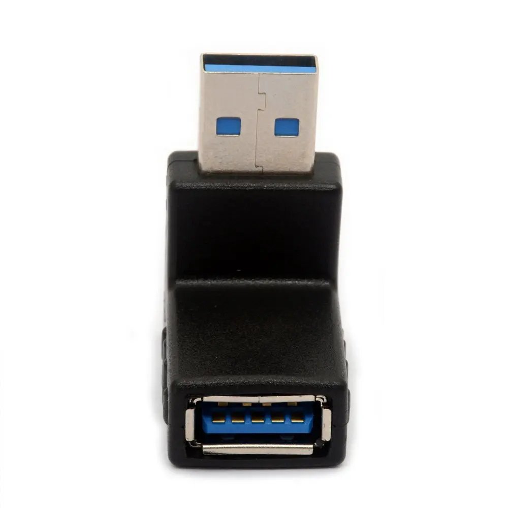 LBSC USB 3 0 адаптер 90 градусов правый угловой разъем удлинитель Соединительный 2 шт.