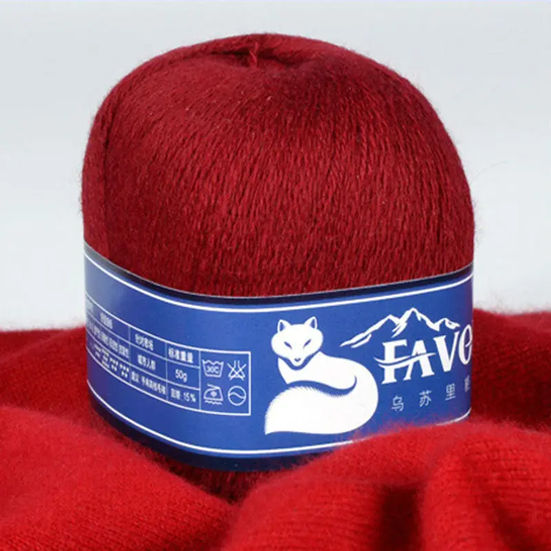 100 г/пакет Ussuri енот кролик кашемировая шерсть тонкий шерстяной свитер в ручной