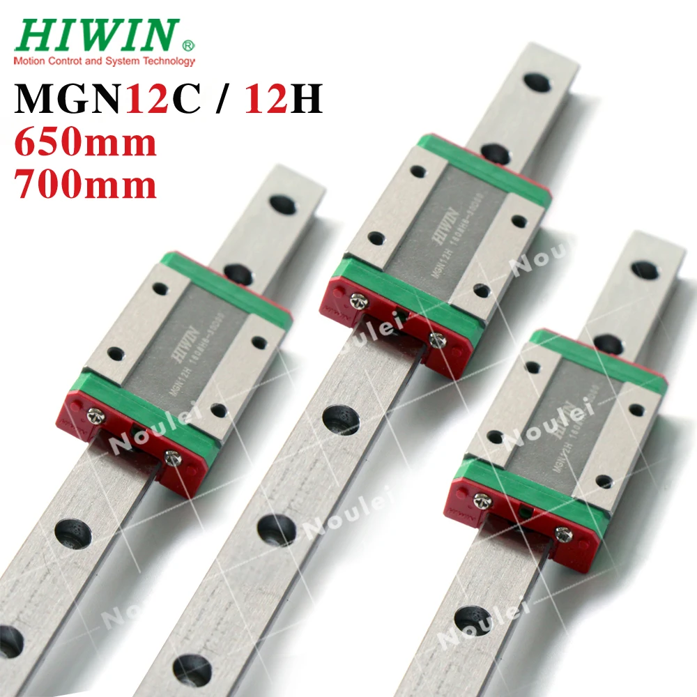 HIWIN Mini MGN12 12 мм линейная направляющая 3 шт. 650 700 с MGN12H скользящим блоком для 3D