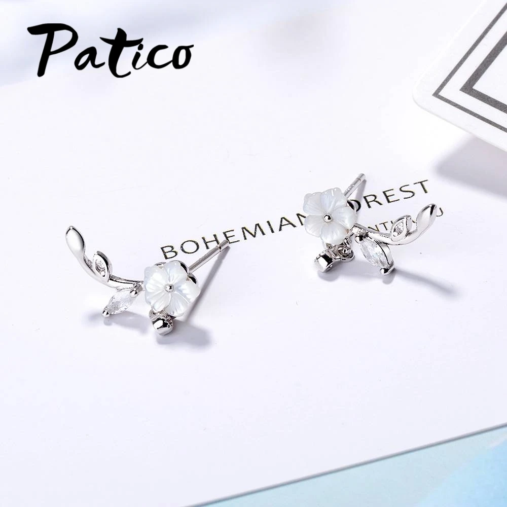 Женские серьги-гвоздики из серебра 925 пробы в Корейском стиле | Украшения и