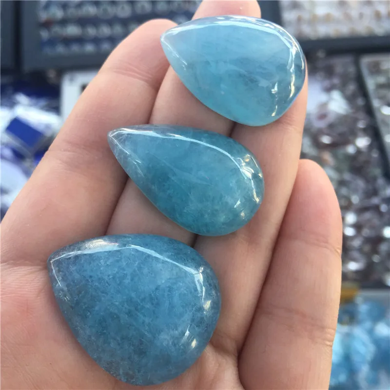 1 шт. натуральные аквамариновые синие капли для самостоятельного изготовления