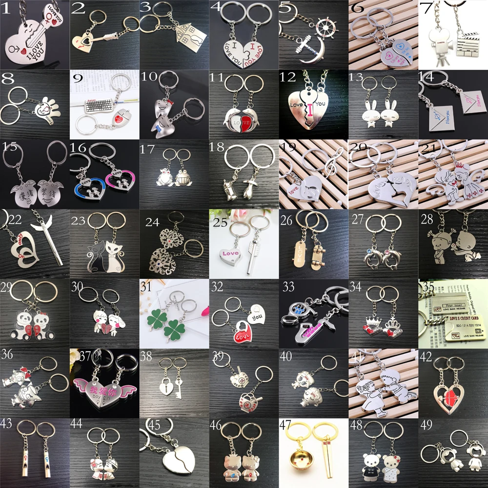 Новинка Повседневное Multi Стиль любовника металлический Брелки Брелоки Для
