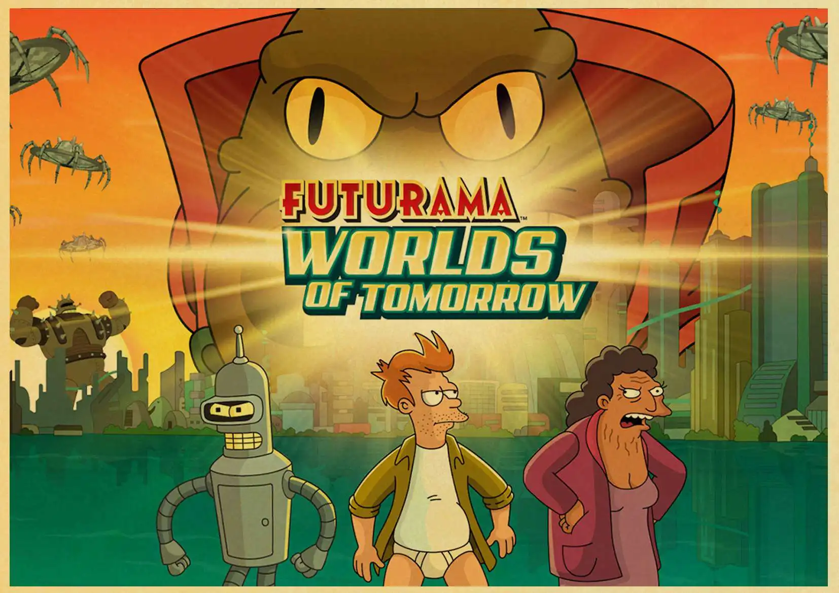 Комический фильм плакат Futurama плакаты Винтаж Крафт-Бумага ремесла печать для детской комнаты стены мультфильм декоративная живопись