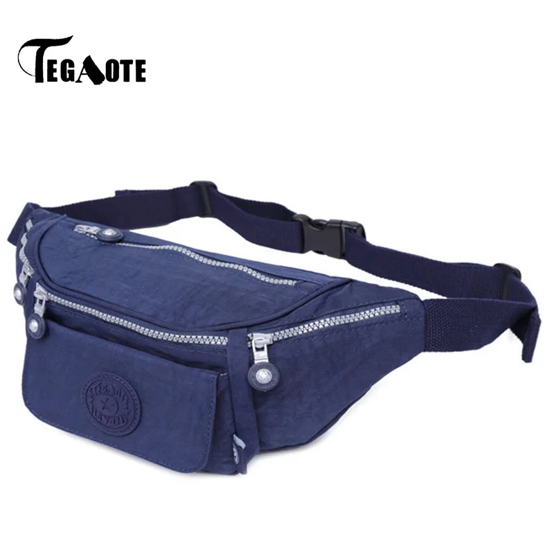 TEGAOTE, поясная сумка, женская сумка, пояс для денег, нейлон, повседневная, многофункциональная, поясная сумка, для девушек, поясная сумка, одноцветная, на бедрах