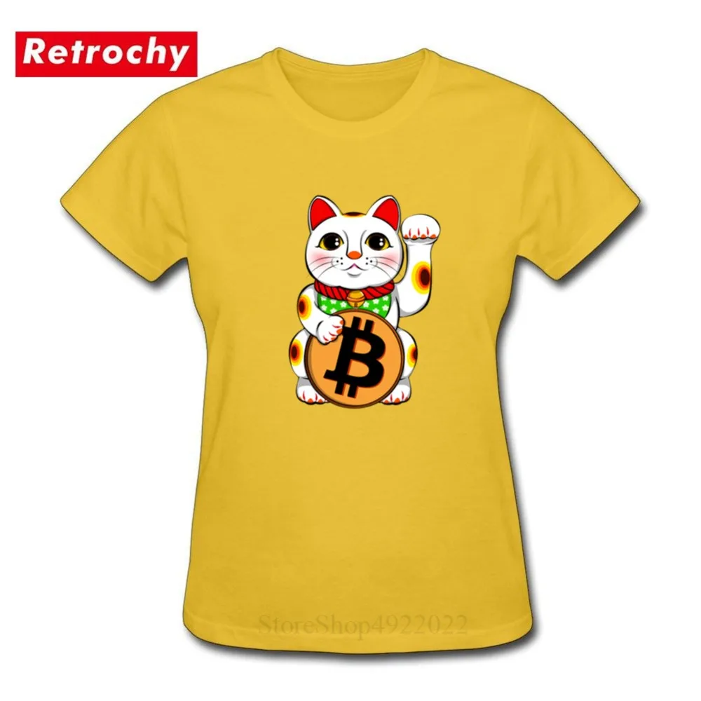 Новая мода футболка Биткоин Графический Симпатичные Lucky Cat манэки нэко \ футболки