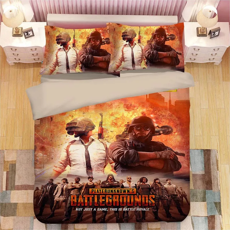 PLAYERUNKNOWN'S BATTLEGROUNDS 3D комплект постельного белья, пододеяльники, наволочки, одеяло, Комплект постельного белья s, постельное белье - Цвет: 4