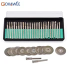 Аксессуары для Dremel, 30 шт. алмазные боры, 12 шт. алмазных лезвий для пилы, мини режущие диски, сверла для инструмента Dremel, 42 шт.