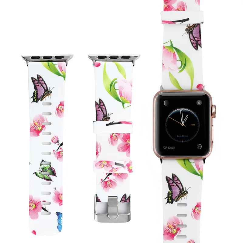 Joyozy силиконовый ремешок для correa Apple Watch 44 мм, 42 мм, 38 мм, 40 мм спортивный ремешок для iwatch серии 4/3/2/1 резиновый ремешок на запястье для наручных часов - Цвет ремешка: style-C