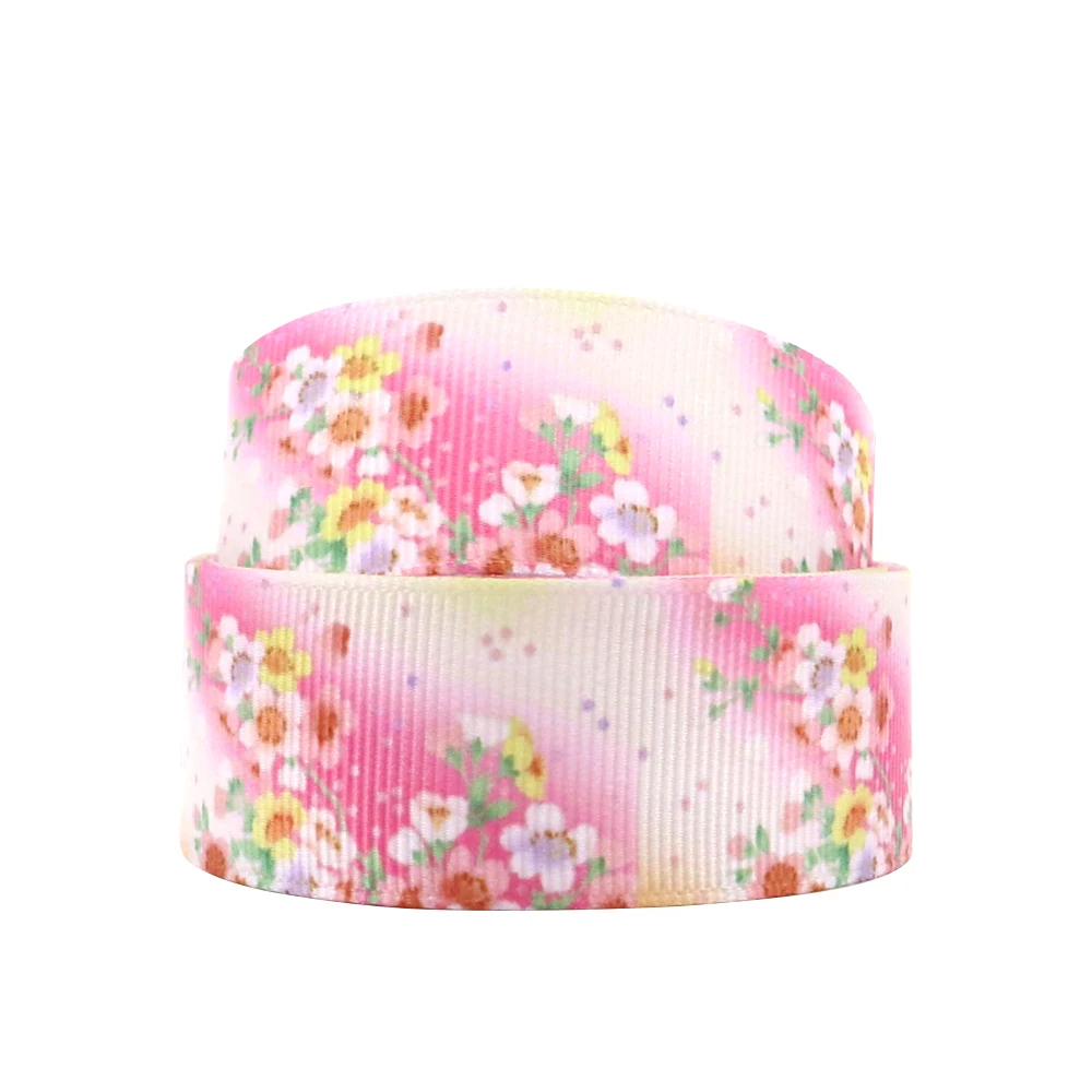 David accessories 1 ''с фокусным расстоянием 25 мм мягкие чехлы с изображением цветов с принтом резинка из полиэстера 50 ярдов, материалы для ручных поделок, 50Yc3955