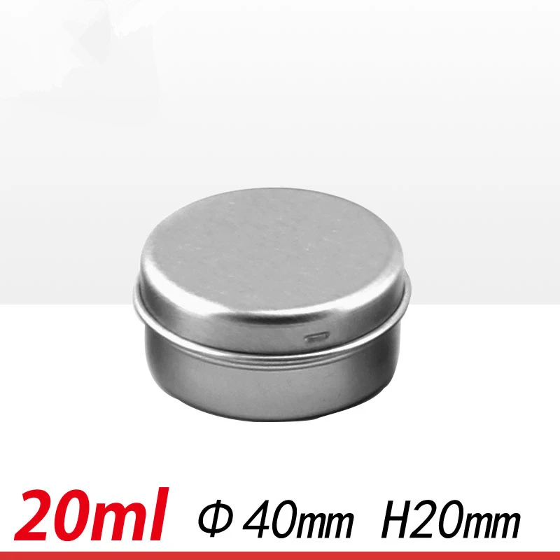 20g Click cap Aluminum Sample refillable container lip balm jar 20ml Small Cream Packaging empty tiger balm containers