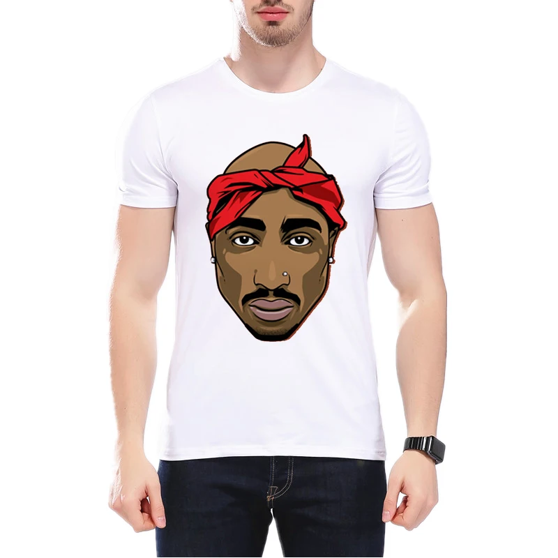Tupac 2PAC Хип-хоп рэп рок Мужская Футболка Harajuku свитшоты с принтом короткий рукав
