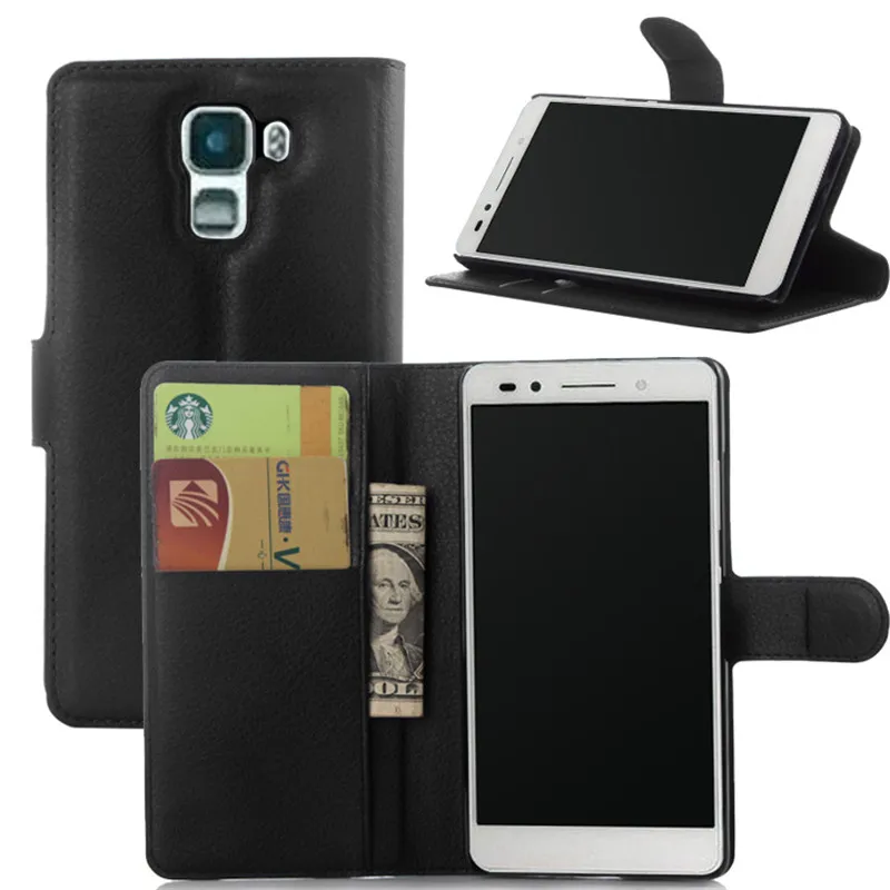 Модный флип-чехол из искусственной кожи с зернистой текстурой для huawei Honor 7 |