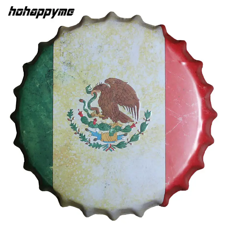 

Мексиканский/Бразильский национальный флаг, крышка в бутылке, табличка, винтажное настенное искусство, металлический знак, винтажный домаш...