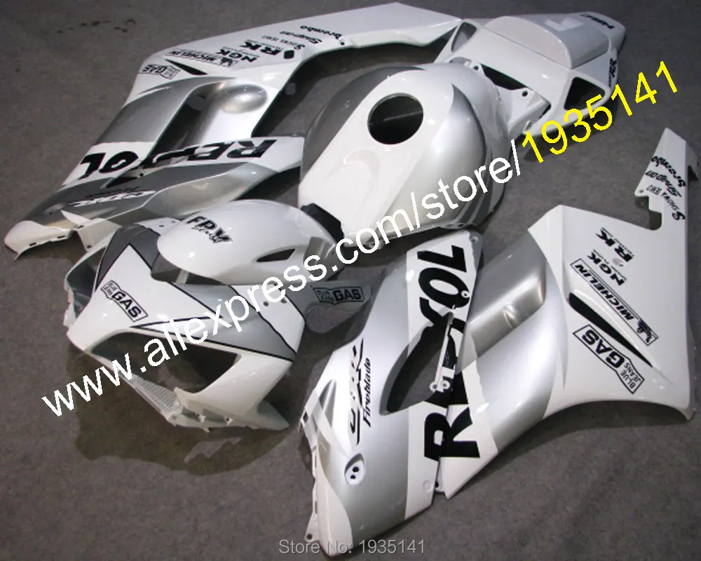 

Для Honda CBR1000RR 2004 2005 CBR 1000RR CBR1000 04 05 послепродажное серебряное обтекатель для мотоцикла (литьё под давлением)