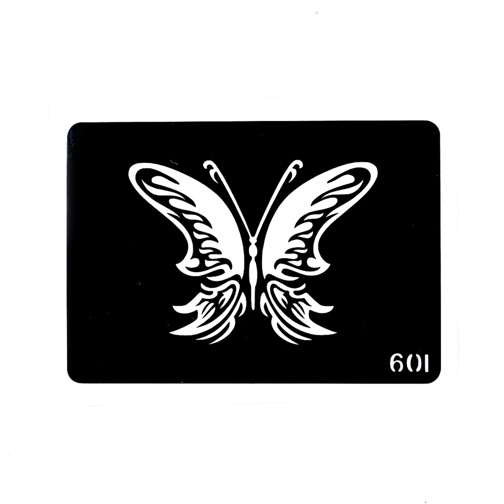 Трафарет татуировки для женщин 7 шт. полый дизайн бабочки маленький хна сделай