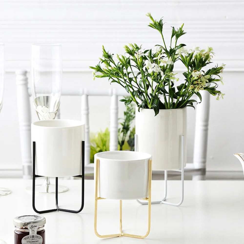 Фото Nordic Утюг Керамика коллекционные вазы простой гладить рамка Настольная Ваза Кофе