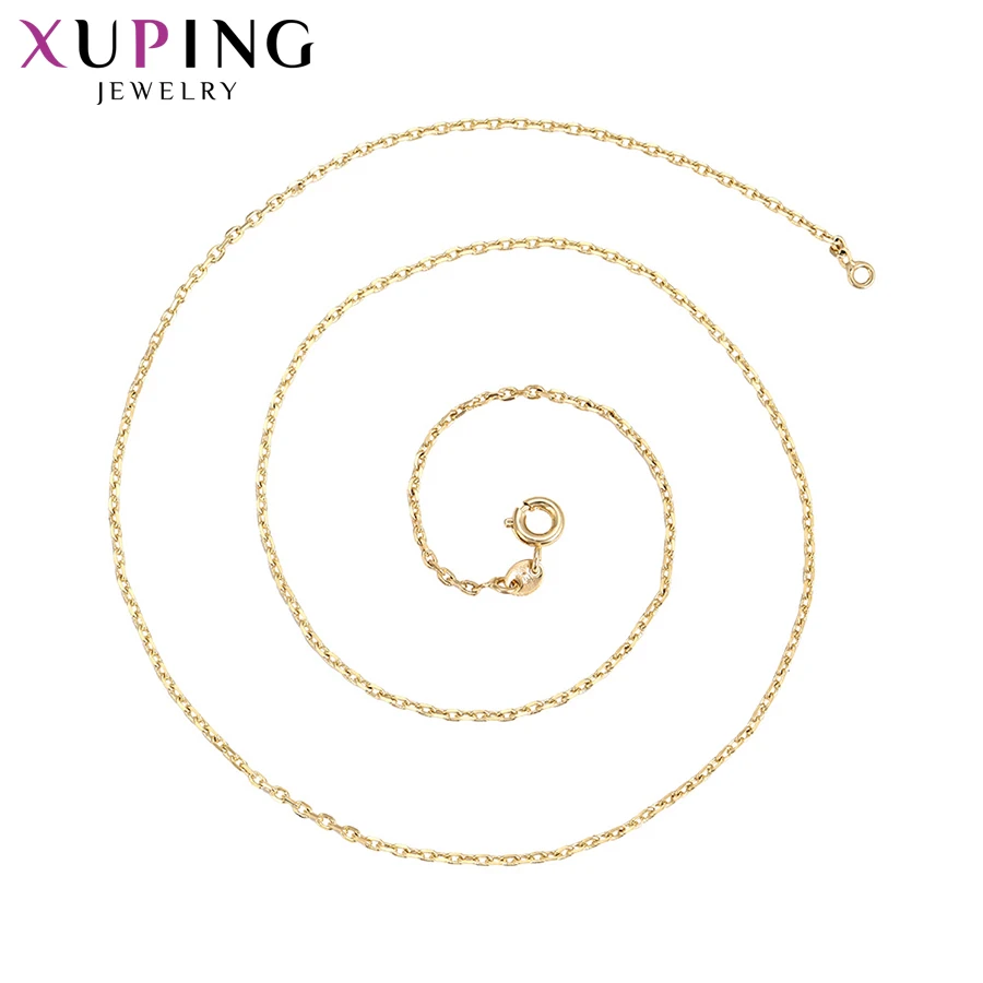 

Xuping Elegant Jewelry for Women High Quality Gifts Light Yellow Gold Color Necklace 45429