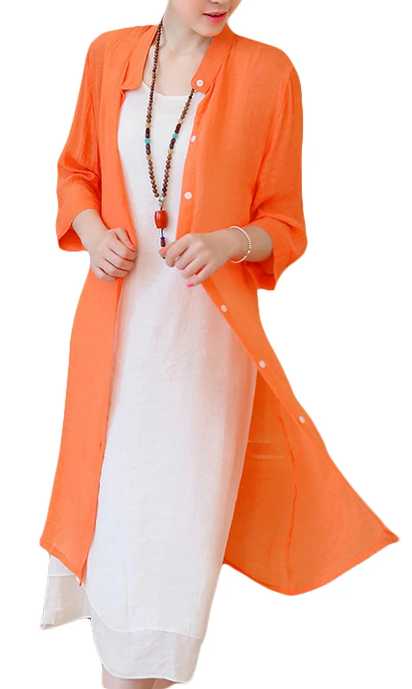 Linin Women Dress 2017 Spring Vintage Cotton Linen Casual Loose Long Dresses | Женская одежда