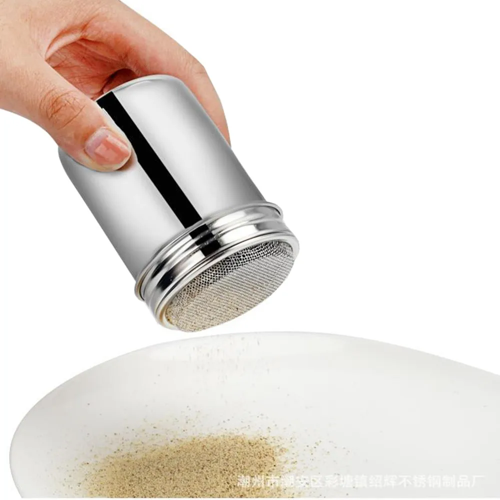 Нержавеющая шейкер для кофе и шоколада глазурь сахарный порошок Мука Какао Кофе