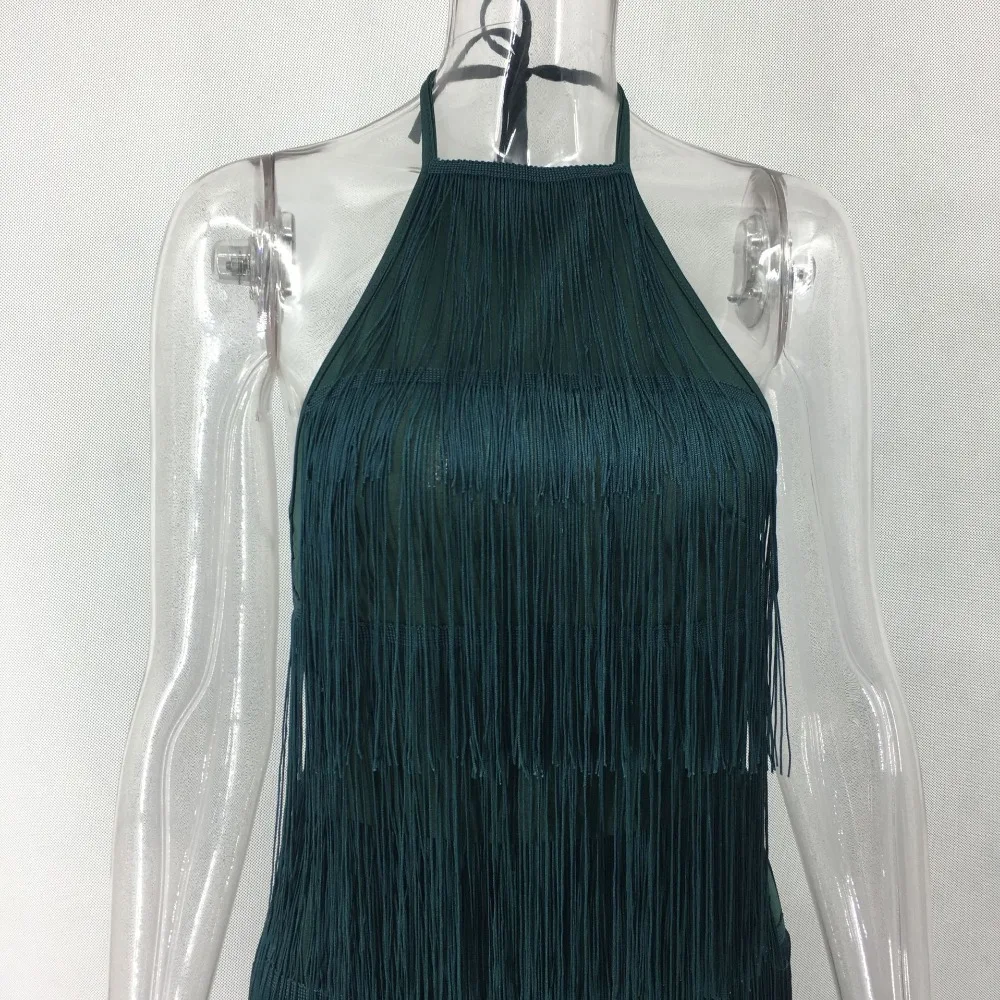 Tassel Dress Women Short Summer Backless Slim Strap Sleeveless Sexy Party Spaghetti Mini Sundress 2019 z0506 | Женская одежда