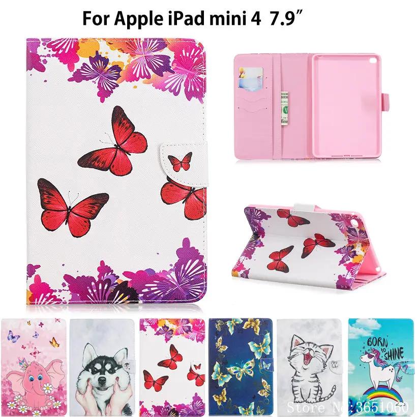 Чехол Funda для Apple iPad Mini 4 7 9 дюйма умный чехол A1550 A1538 чехол-подставка из