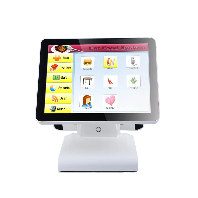 Pos-терминал с двумя экранами 15-дюймовый pos-терминал все в одном windows pos-система |