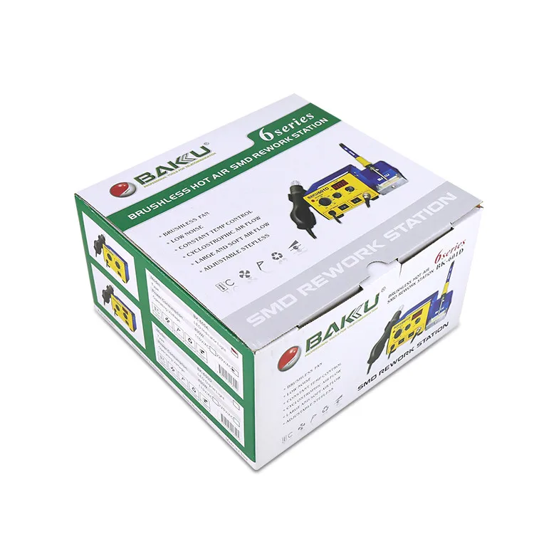 1 шт. 220 В/110 В BAKU BK-601D светодиодный цифровой дисплей горячего воздуха SMD паяльная станция, паяльная станция BGA