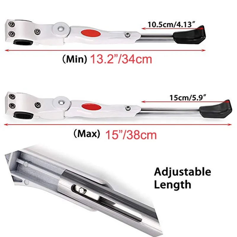 Регулируемый алюминиевый сплав велосипед kickstand шестигранный гаечные ключи 20 дюймов 24 дюйма 28 дюймовые шины