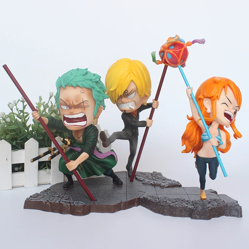 Аниме One Piece GK фигурка Luffy Sanji Zoro Nami SD ПВХ экшн коллекционные игрушки|Игровые