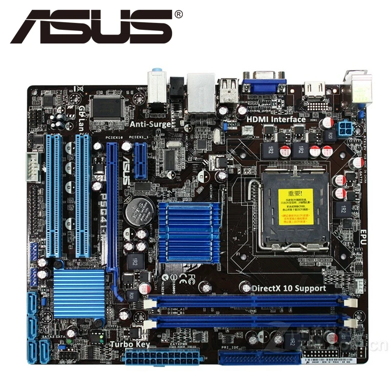 

Asus P5G41-M Desktop Motherboard G41 Socket LGA 775 Q8200 Q8300 DDR2 8G u ATX UEFI BIOS Original Used Mainboard On Sale