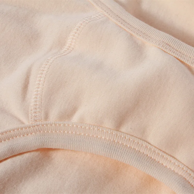 Женские вязаные хлопковые трусы 4 шт./лот Удобные однотонные розовые трусики с