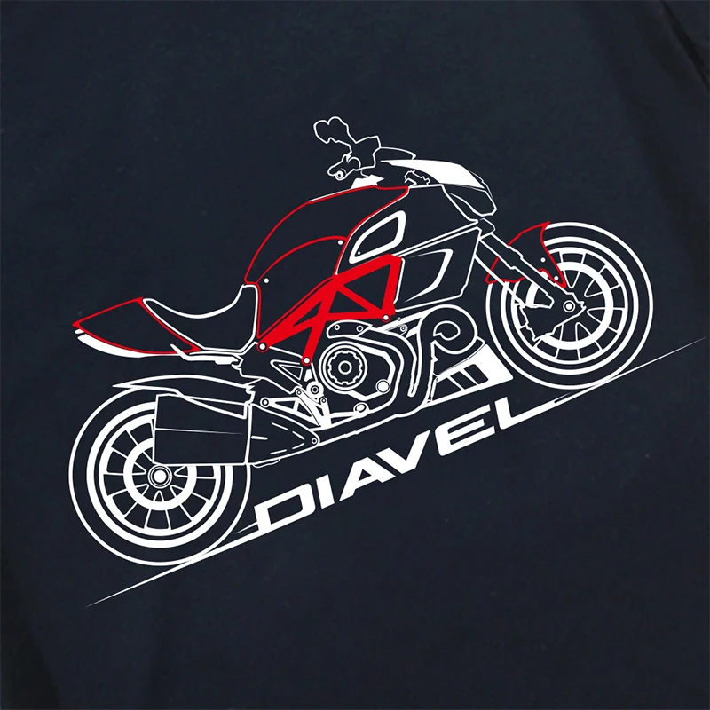 

KODASKIN Motorcycle 100% Cotton Solid t shirt Men Causal O-neck Basic T-shirt for Ducati Diavel 1260
