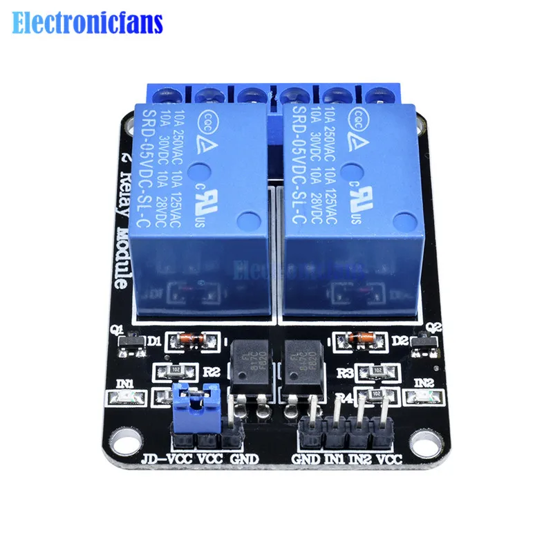 Двухканальный релейный модуль 5 В двухканальный для Arduino ARM PIC AVR|relay module|module 5vmodule
