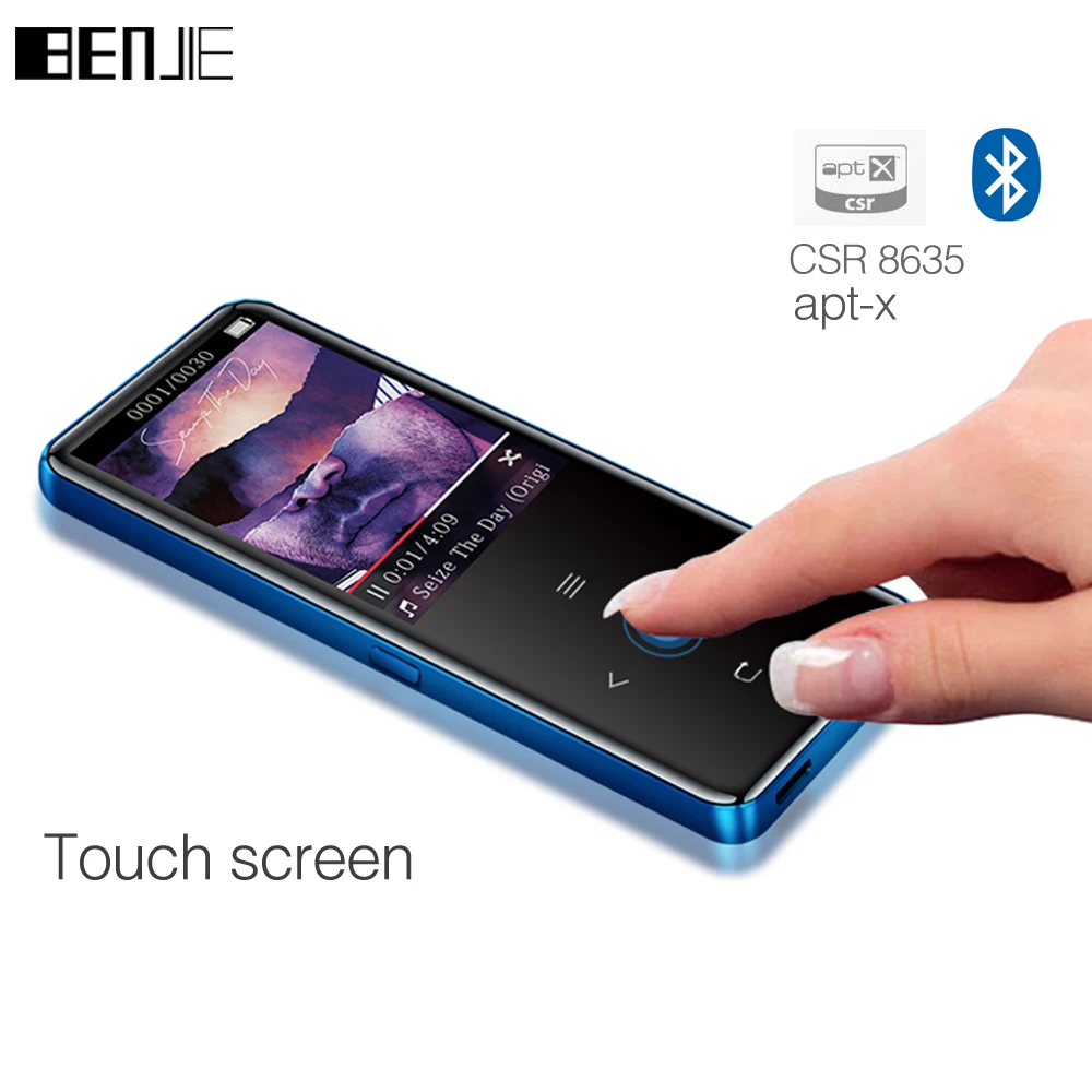 Оригинальный mp3 плеер с сенсорным экраном 8 ГБ BENJIE A20 металлический тонкий Hi Fi