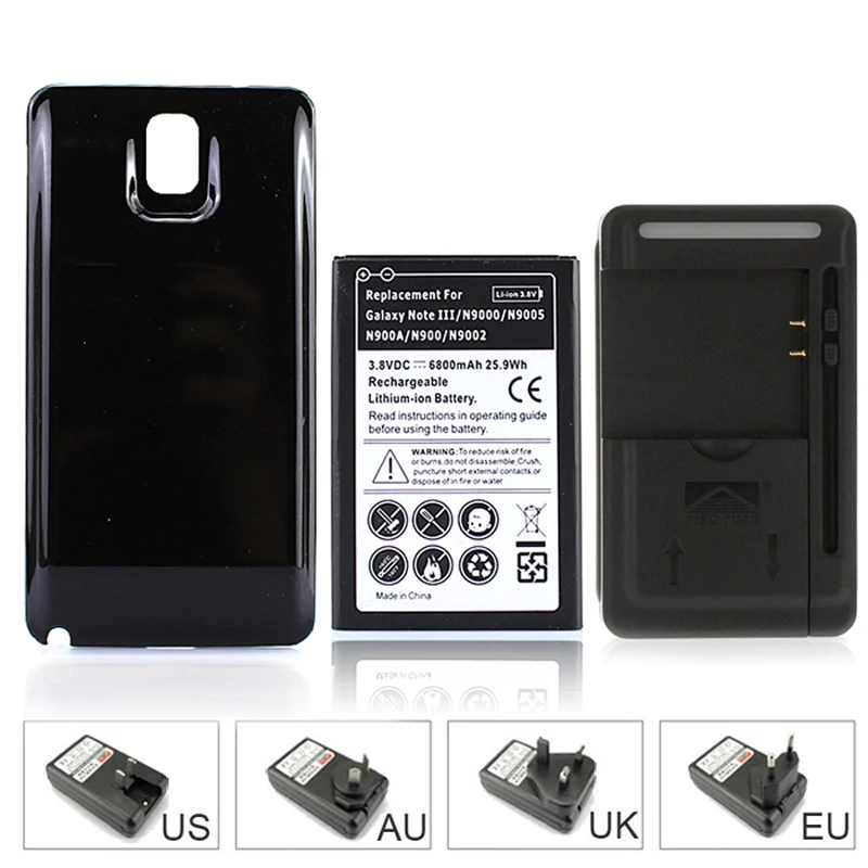 Аккумулятор высокой емкости 6800 мАч для Samsung Galaxy Note 3 N9000 N9005 N900A N9002 N900 аккумулятор с
