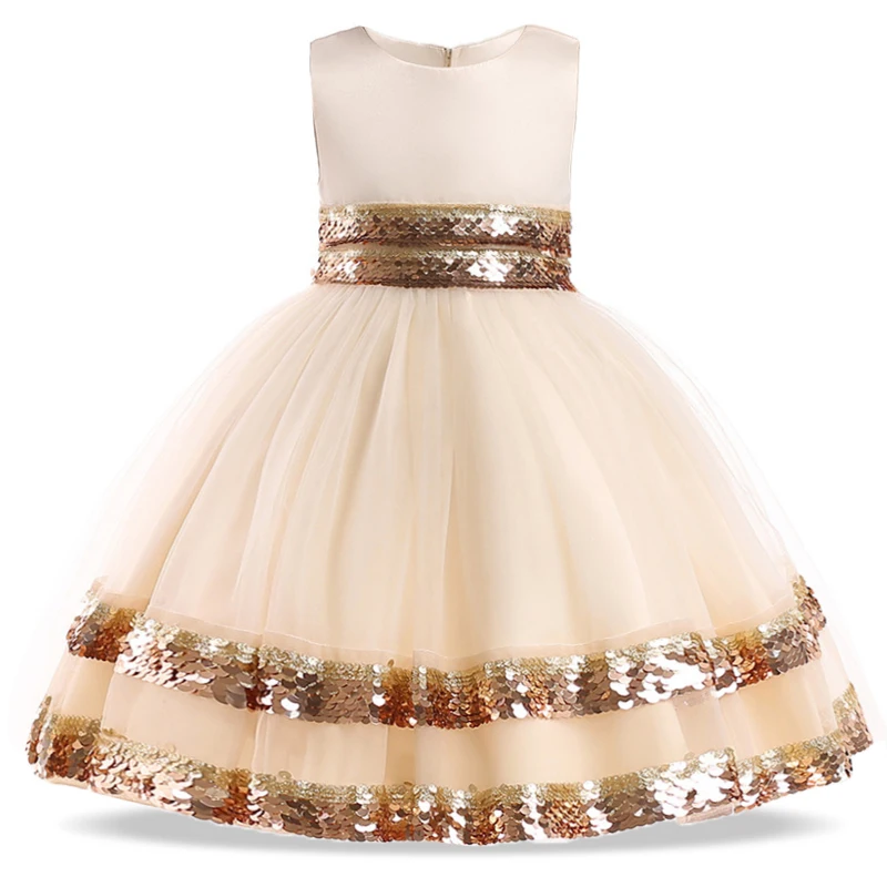 Новое зимнее платье для маленьких девочек свадебное Детские платья детская