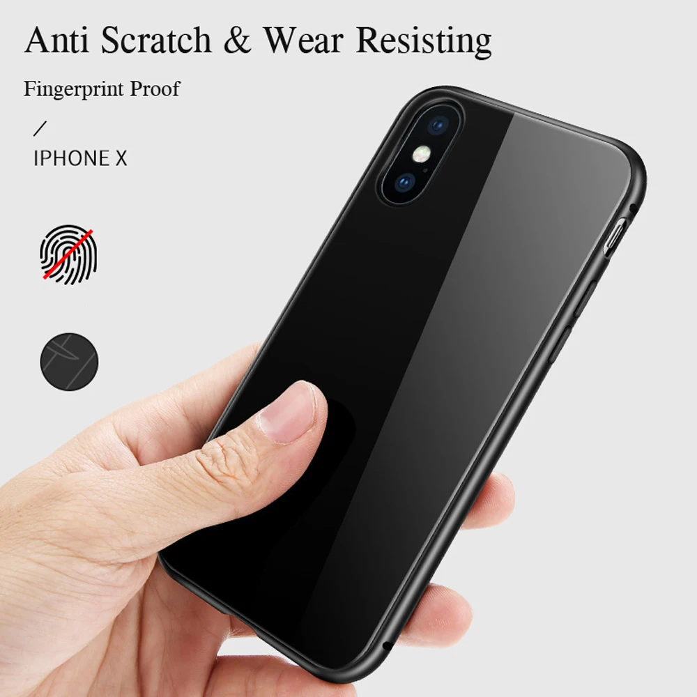 Магнитные чехлы из закаленного стекла для телефонов iPhone X XS Max XR 6 6s 7 8 Plus